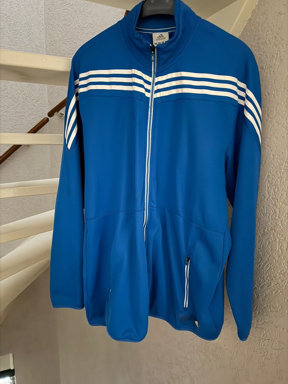 Adidas trainingsjack, Blauw, Overige maten, Ophalen of Verzenden, Zo goed als nieuw
