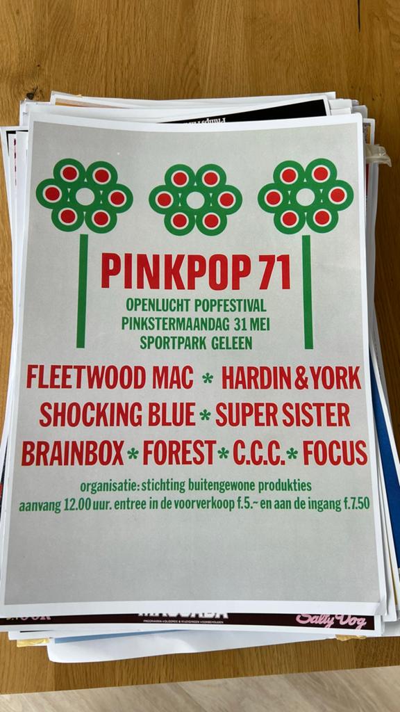 Pinkpop posters - Eerste 50 jaargangen (replica's), Verzamelen, Posters, Zo goed als nieuw, Muziek, A1 t/m A3, Rechthoekig Staand