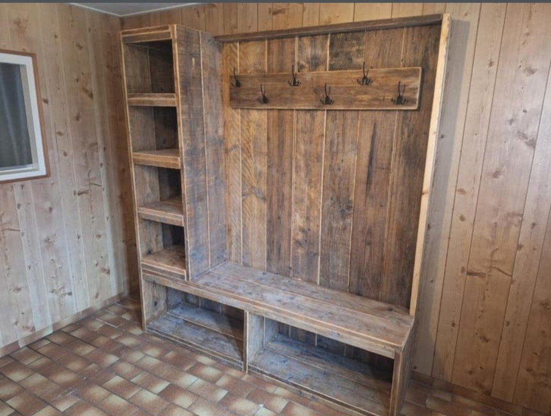 Steigerhouten kapstok gebruikt steigerhout douglas, Ophalen of Verzenden
