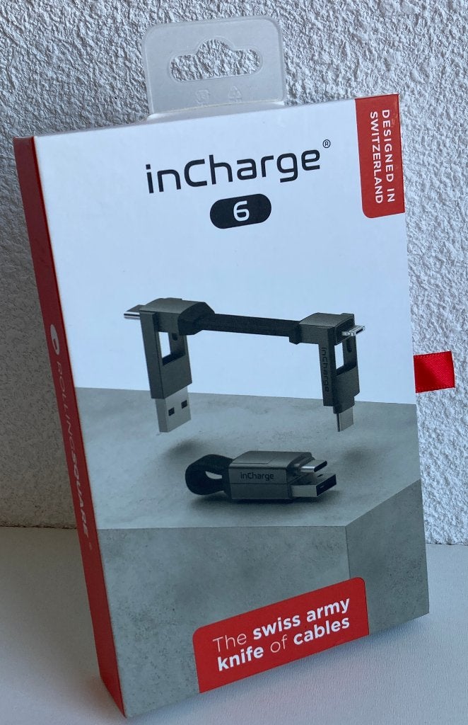 Rolling Square 6-in-1 USB data/-laadkabel |InCharge6,15W,6cm, Telecommunicatie, Mobiele telefoons | Telefoon-opladers, USB-C, Nieuw