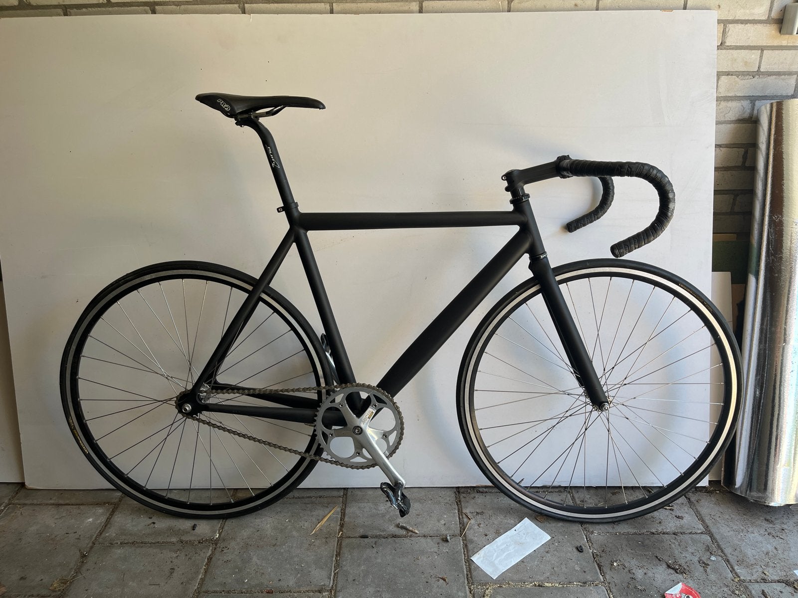 Fixed Gear Baanwielrenfiets - Stuurlint moet vervangen, Gebruikt, Aluminium, 53 tot 57 cm, Ophalen