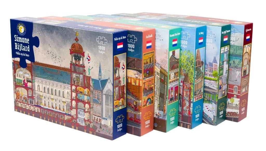 Set 6 legpuzzels Simone Bijlard | 6x1000 | Nieuw, Ophalen of Verzenden, 500 t/m 1500 stukjes, Nieuw, Legpuzzel