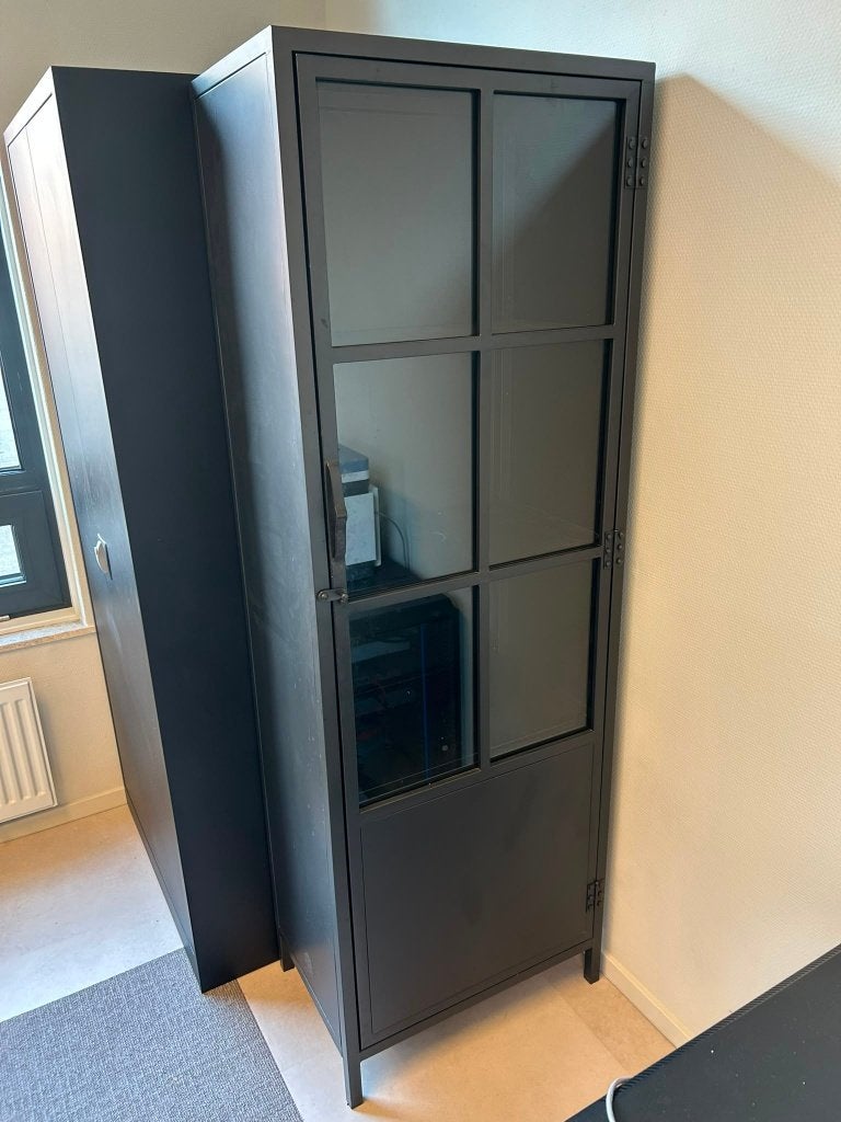 Vitrinekast, Ophalen, 50 tot 100 cm, Zo goed als nieuw, 150 tot 200 cm
