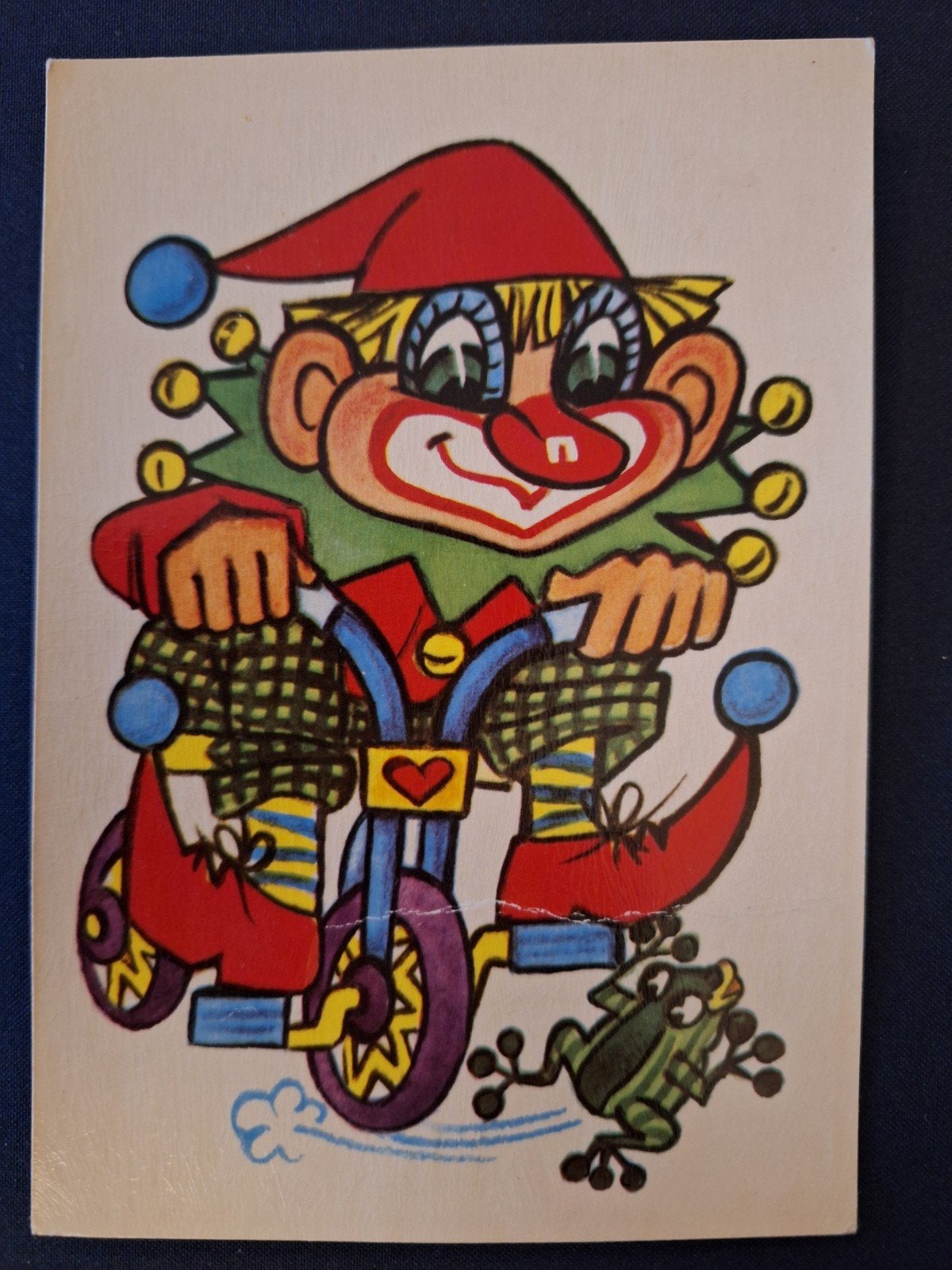 Kinderkaart - Clown, Ophalen of Verzenden, 1960 tot 1980, Gelopen, Kinderen