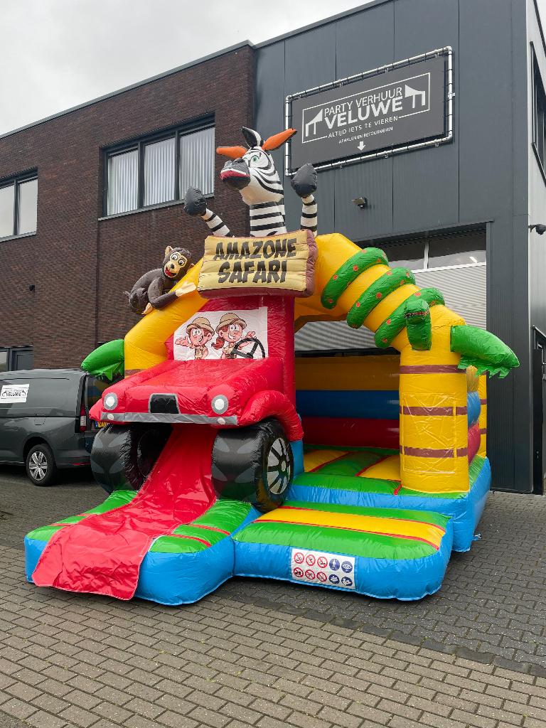 Springkussen Safari Huren | PartyverhuurVeluwe, Verzenden, Zo goed als nieuw, Overige
