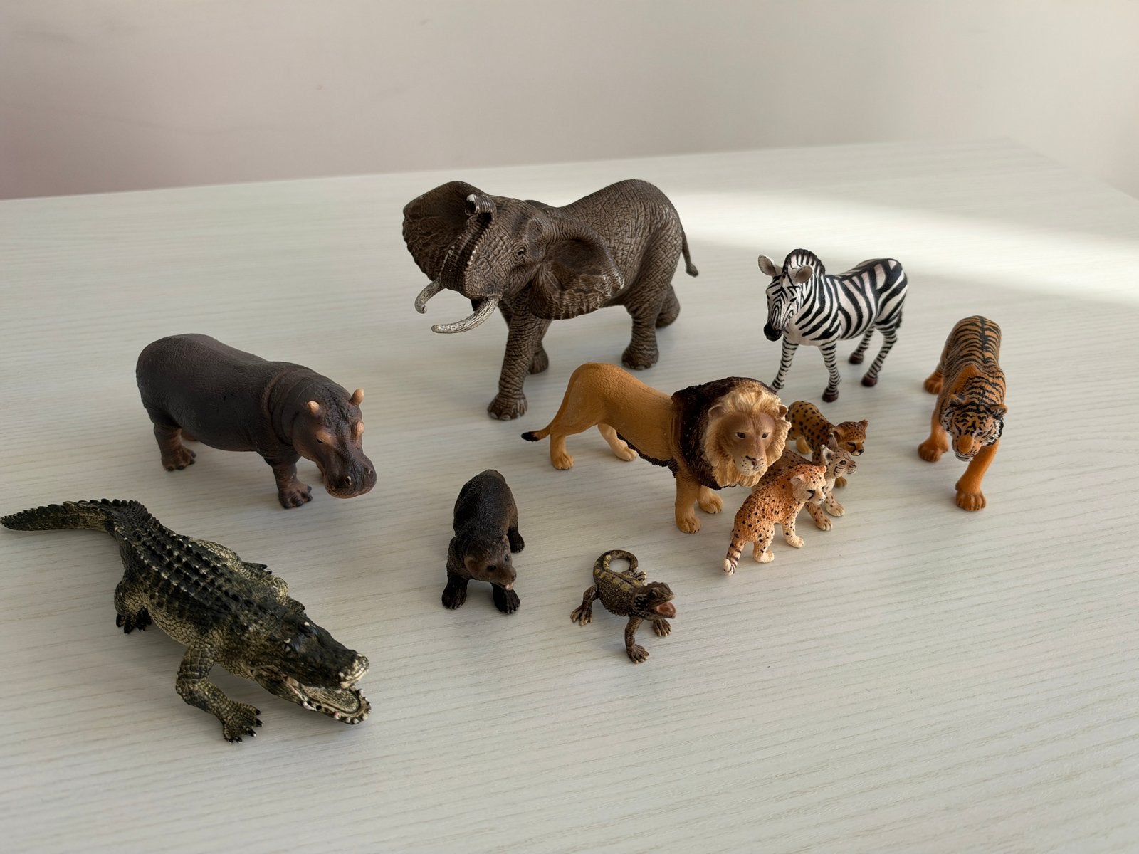 Grote set Schleich wilde dieren figuren (11 dieren), Ophalen of Verzenden, Gebruikt