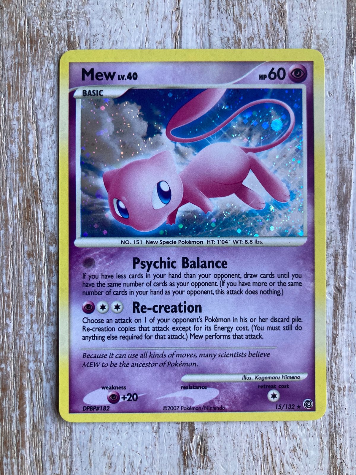 Pokemon kaart Mew Holo, Ophalen of Verzenden, Zo goed als nieuw