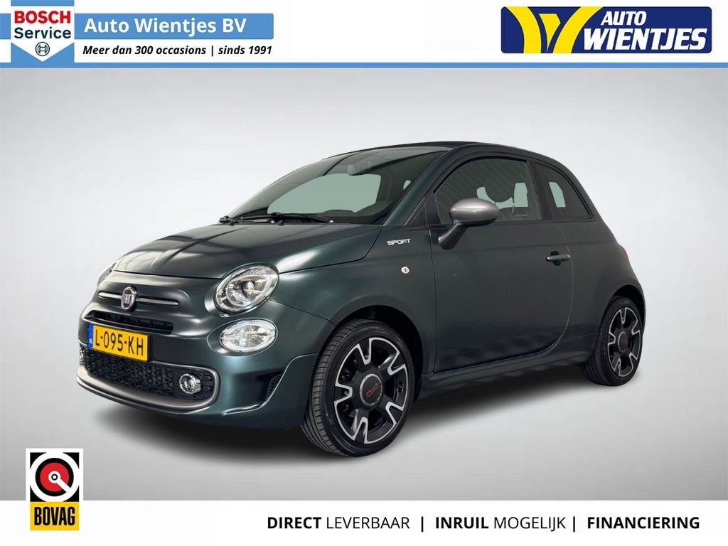 Fiat 500C 1.0 Hybrid Sport | Airco-Ecc | Navi | Leer, Auto's, Fiat, Euro 6, 0 kWh, Cabriolet, 4 stoelen