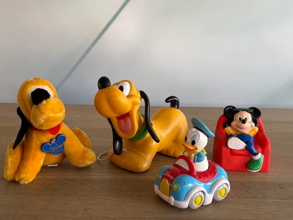 Leuke vintage Disney set, Verzamelen, Ophalen of Verzenden, Mickey Mouse, Zo goed als nieuw, Beeldje of Figuurtje