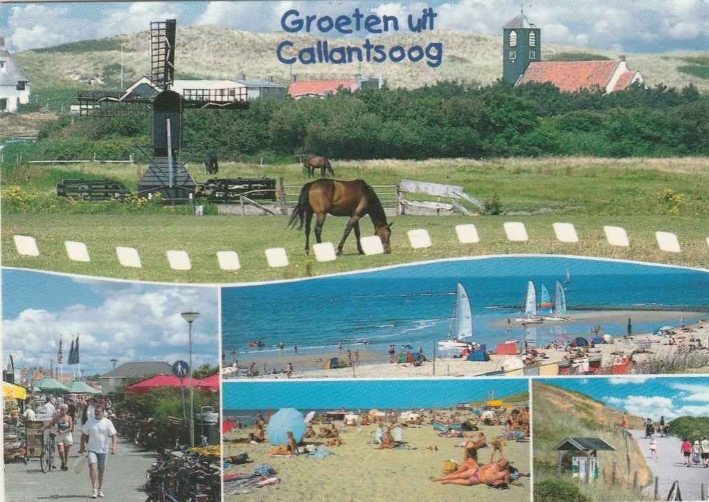CALLANTSOOG Molen Paarden Centrum Strand Groeten, Verzamelen, Verzenden, 1980 tot heden, Gelopen, Noord-Holland