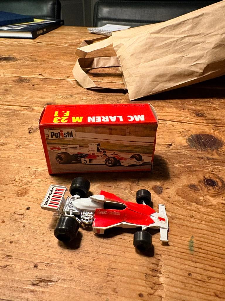Polistil 1977 McLaren M23 F1 in originele verpakking, Overige merken, Auto, 1:32 tot 1:50, Ophalen of Verzenden