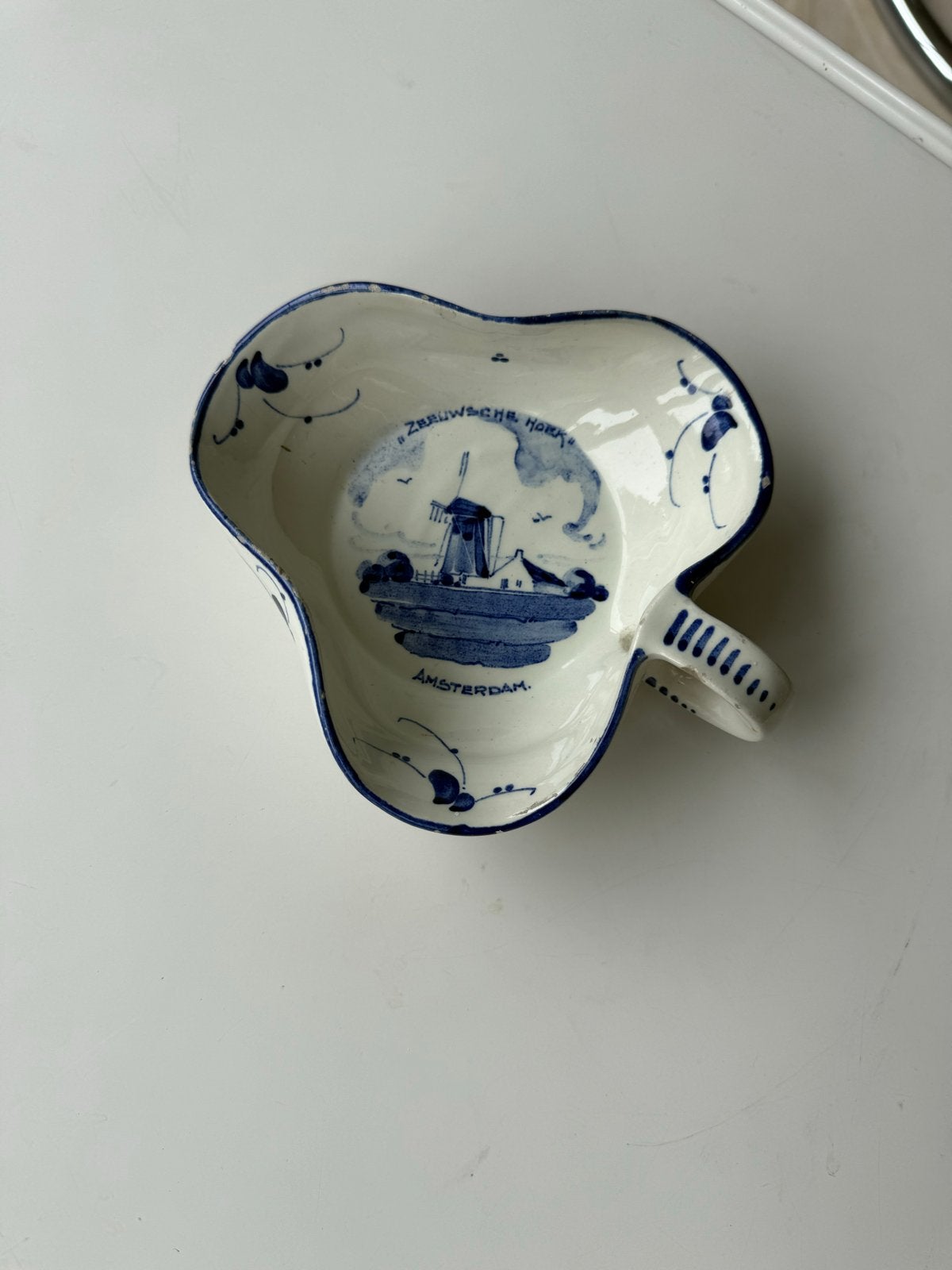 Delfts blauw schaaltje 'Zeeuwsche Hoek Amsterdam', Antiek en Kunst, Ophalen of Verzenden