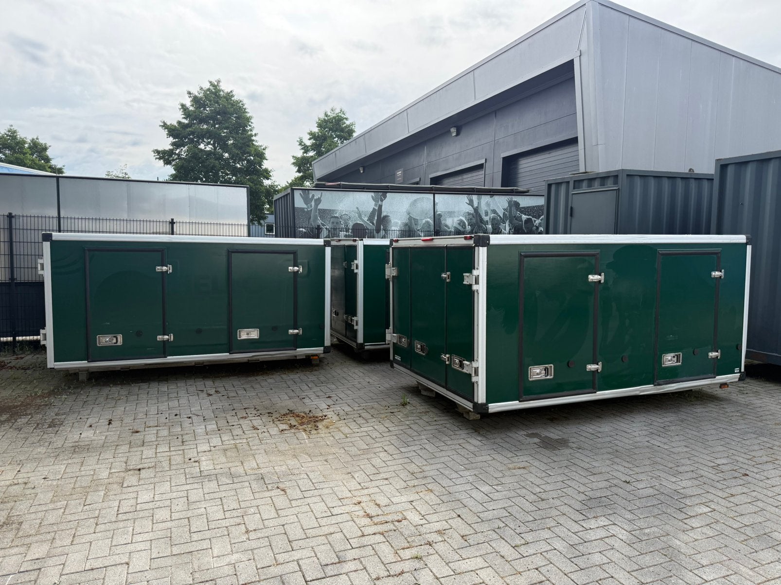Koelbak  Koelaanhanger.  Mobiele koelcel, Ophalen, Gebruikt
