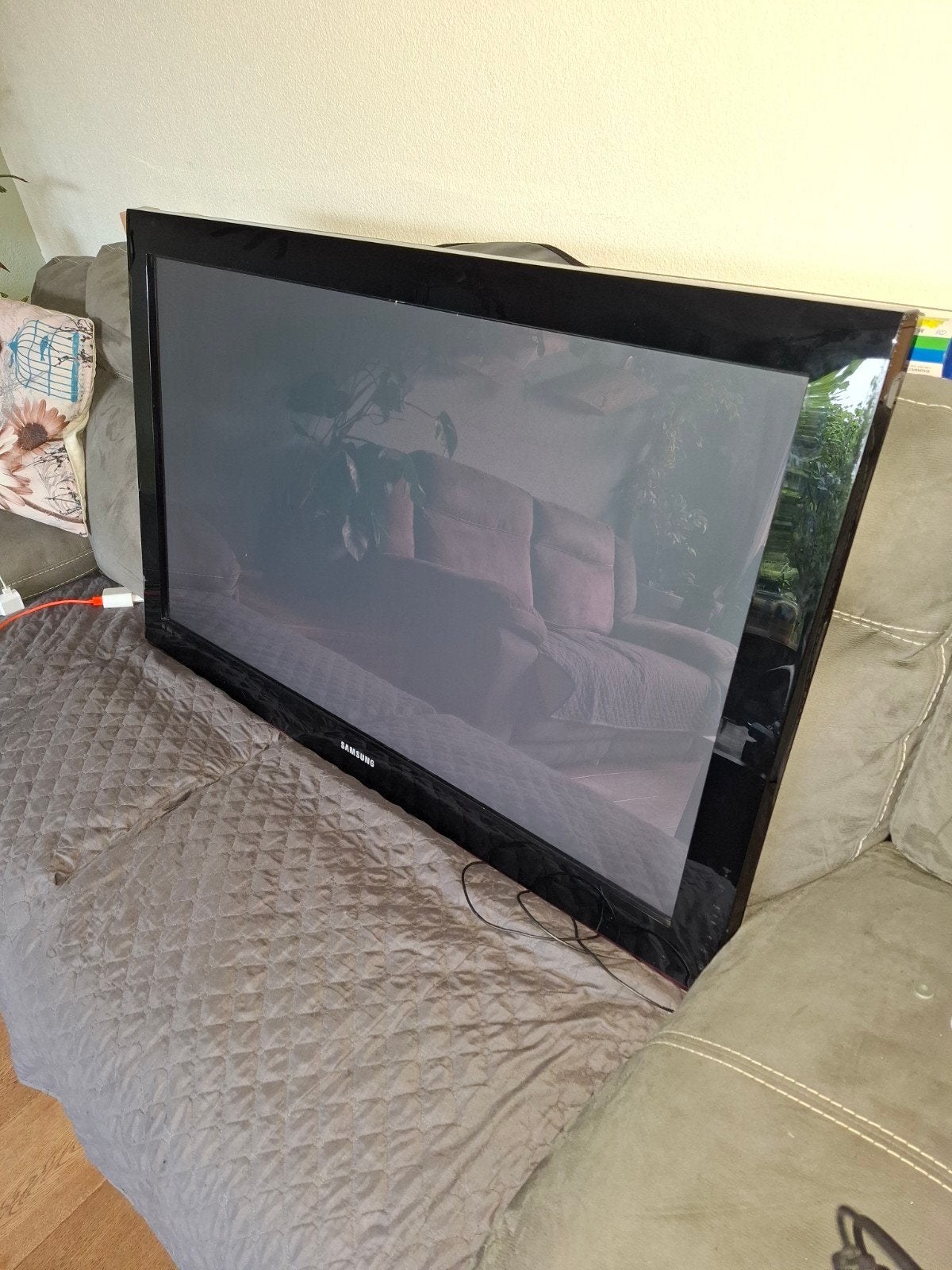 plasma flat screen met ab. werkt naar behoren., Audio, Tv en Foto, Ophalen, Gebruikt, 100 cm of meer, 50 Hz