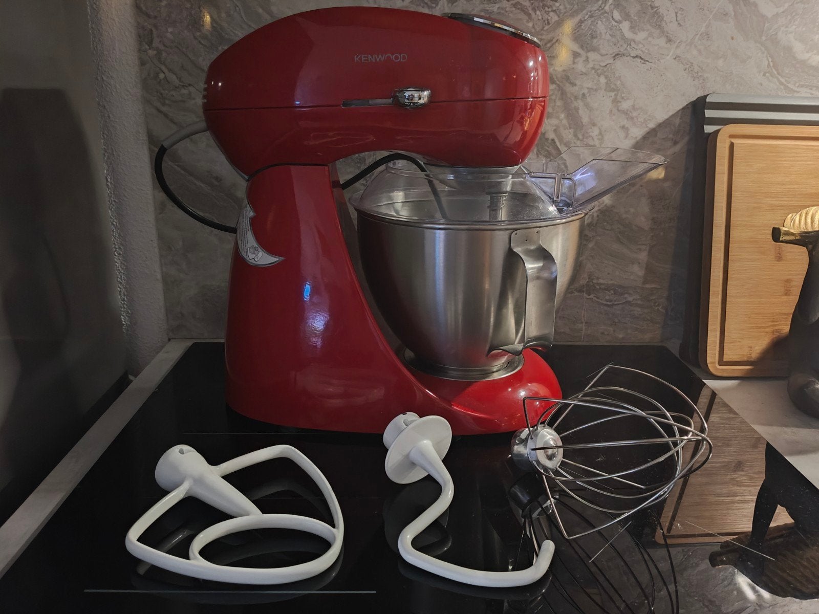 Kenwood MX270 Serie Staande Mixer - Rood, 4 liter of meer, Ophalen, Gebruikt, 3 snelheden of meer