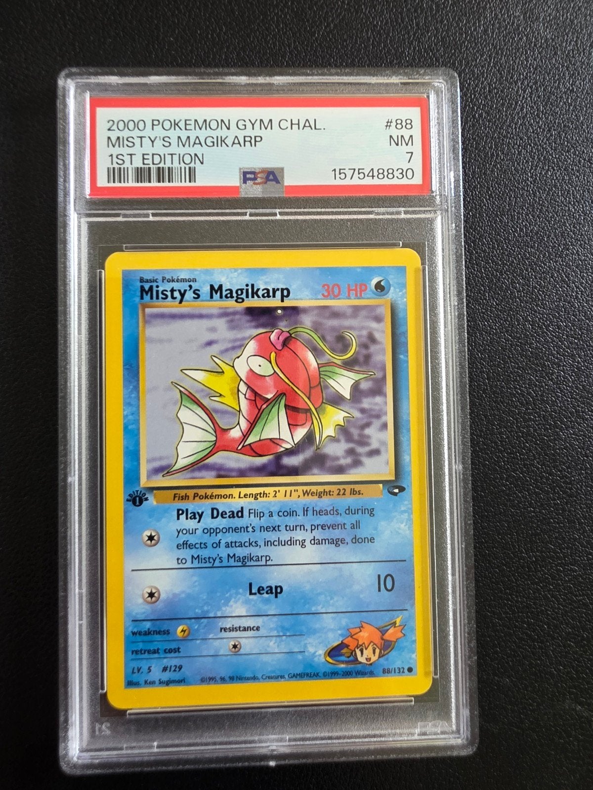 Misty's Magikarp 1st Edition PSA 7 Pokémon Gym Challenge, Ophalen of Verzenden