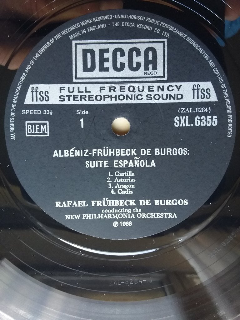 Albéniz : Frühbeck De Burgos, Philharmonia - Suite Española, Inclusief binnenhoes, Ophalen of Verzenden, Zo goed als nieuw, Romantiek