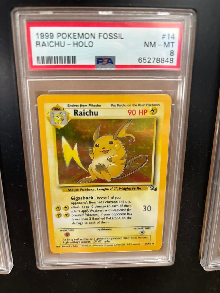 Raichu fossil holo PSA 8, Ophalen, Zo goed als nieuw