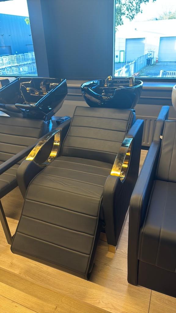 Nieuw wasunit GOLD massage voetsteun kapper electrische, Huis en Inrichting, Stoelen, Overige materialen, Wasunit, Zwart, Nieuw