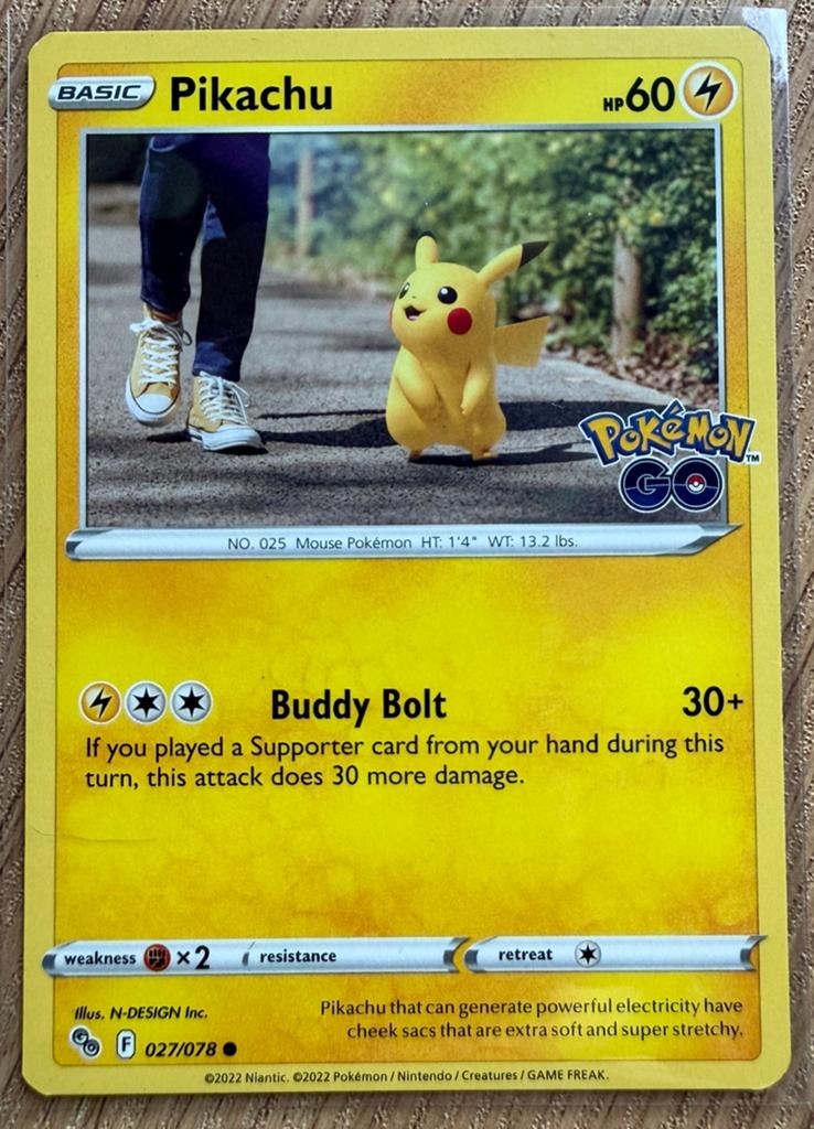 Pikachu 27 Pokémon GO, Ophalen of Verzenden, Zo goed als nieuw