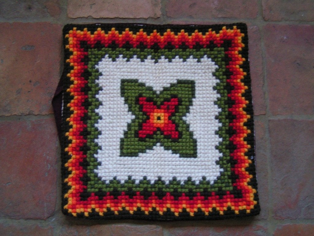 retro handgeborduurde kussenhoes nr EE 914, Ophalen of Verzenden, Nieuw, Vierkant, Kussenhoes