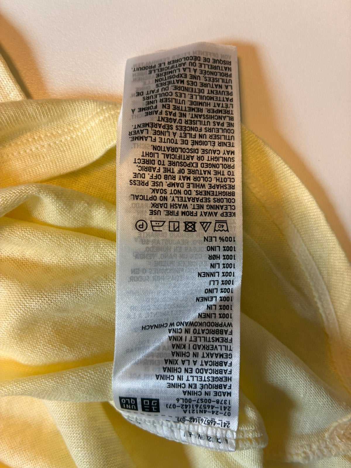Uniqlo x Comptoir des cotonniers | XS | linnen, Geel, Nieuw, Ophalen of Verzenden, Korte mouw