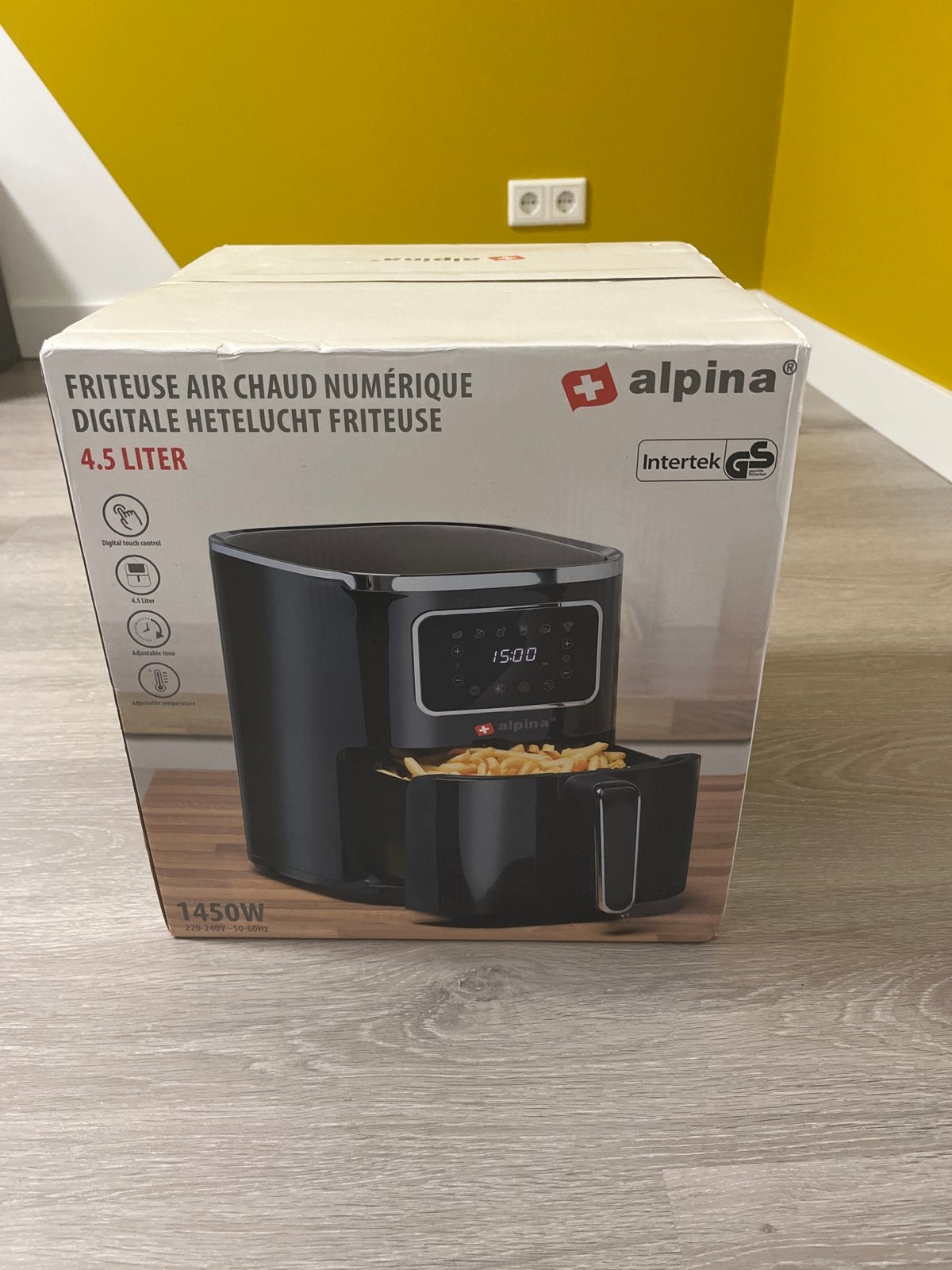 Alpina Digitale Hetelucht Friteuse 4.5 Liter - Nieuw in doos, Ophalen of Verzenden, Nieuw, Airfryer, 1500 gram of meer