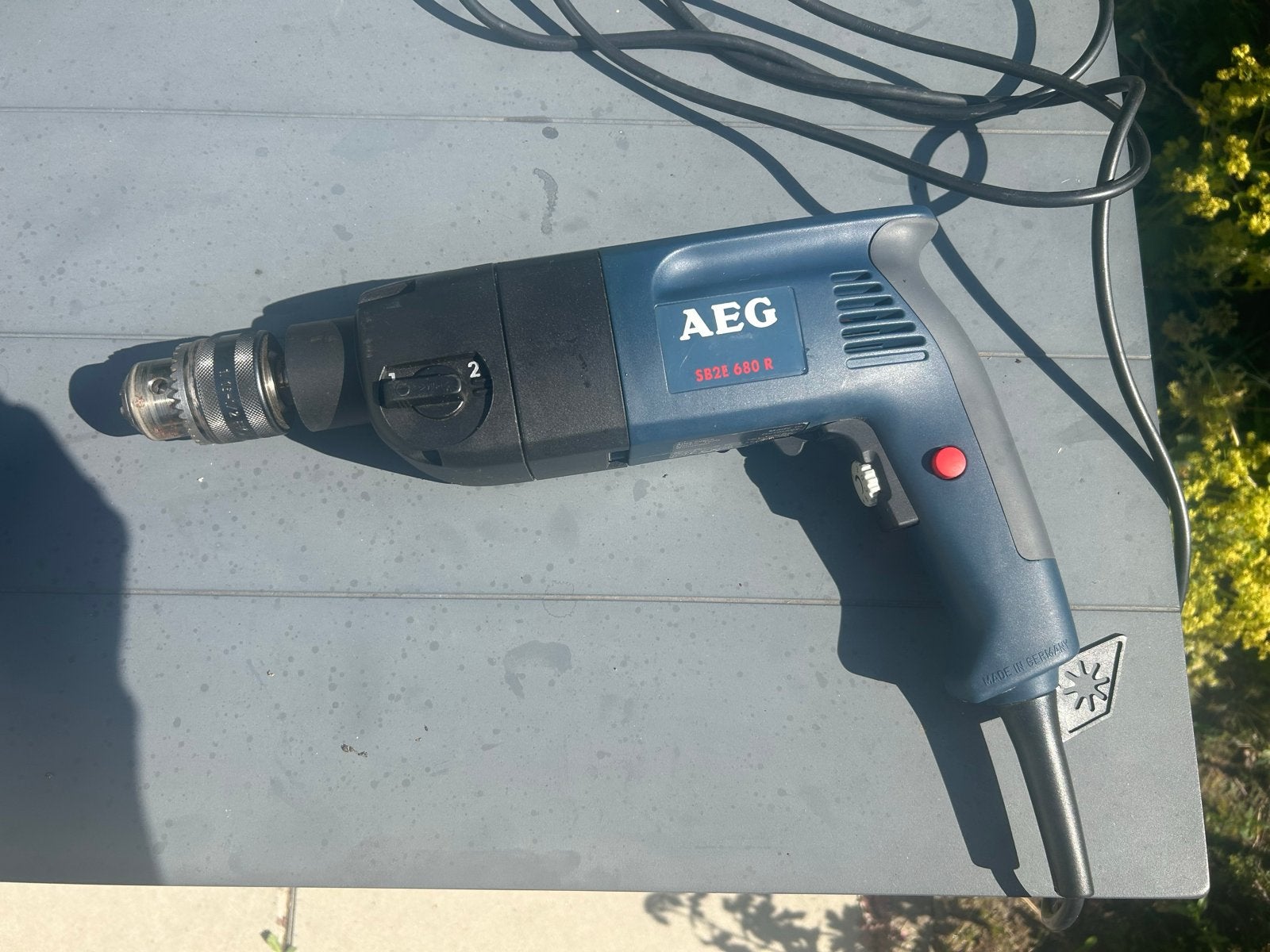 AEG Klopboormachine SB2E 680 R in koffer, Klopboormechanisme, Ophalen, Boormachine, Gebruikt