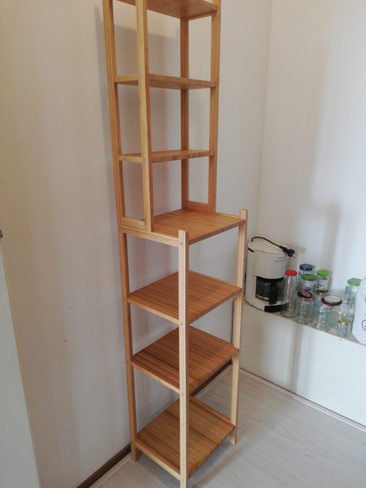 Bamboe kast / rek (IKEA) 160x33x27,5cm, Ophalen, Zo goed als nieuw