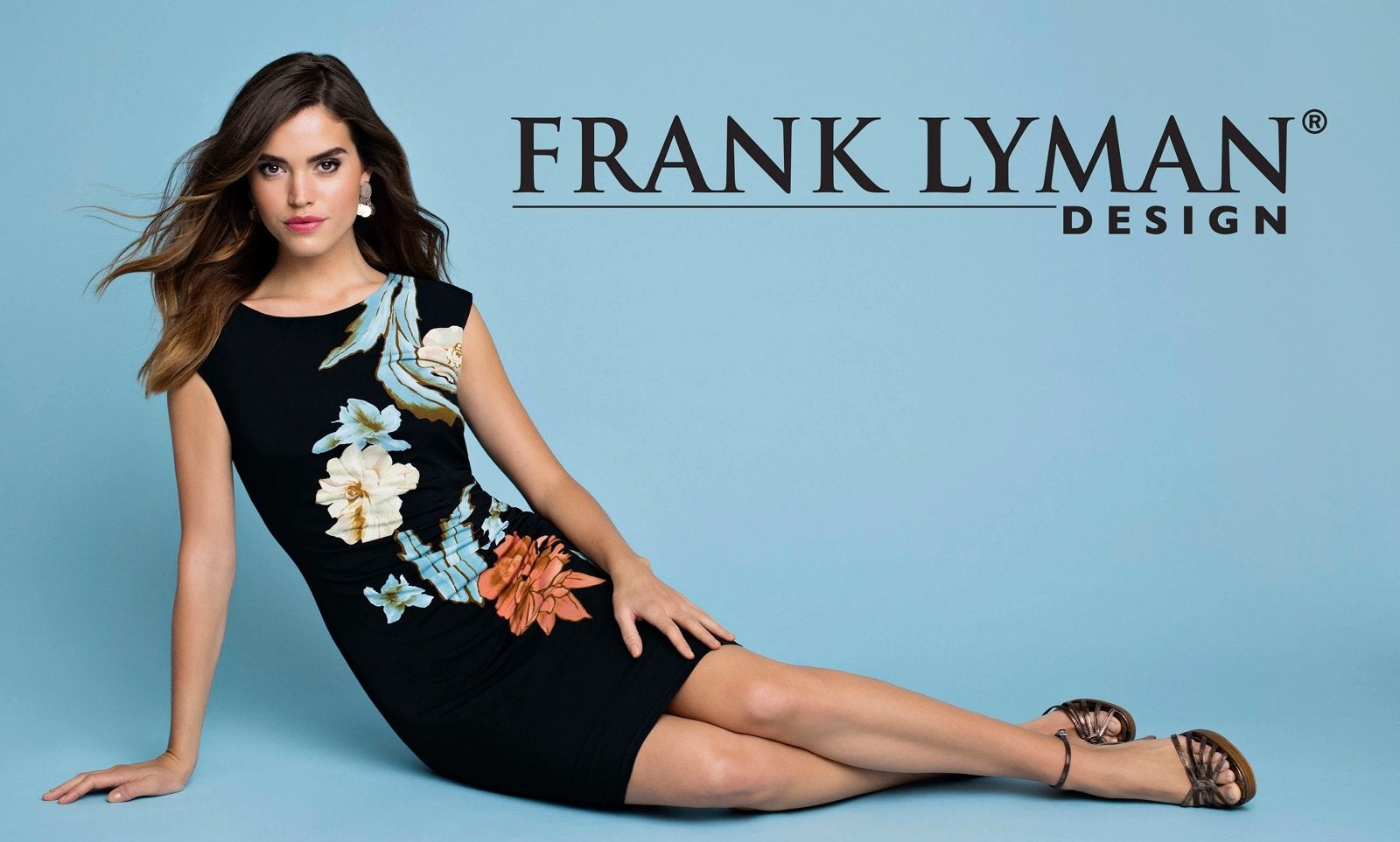 Frank Lyman elegante jurk zwart met bloemenprint maat 36, Nieuw, Maat 36 (S), Onder de knie, Meerkleurig
