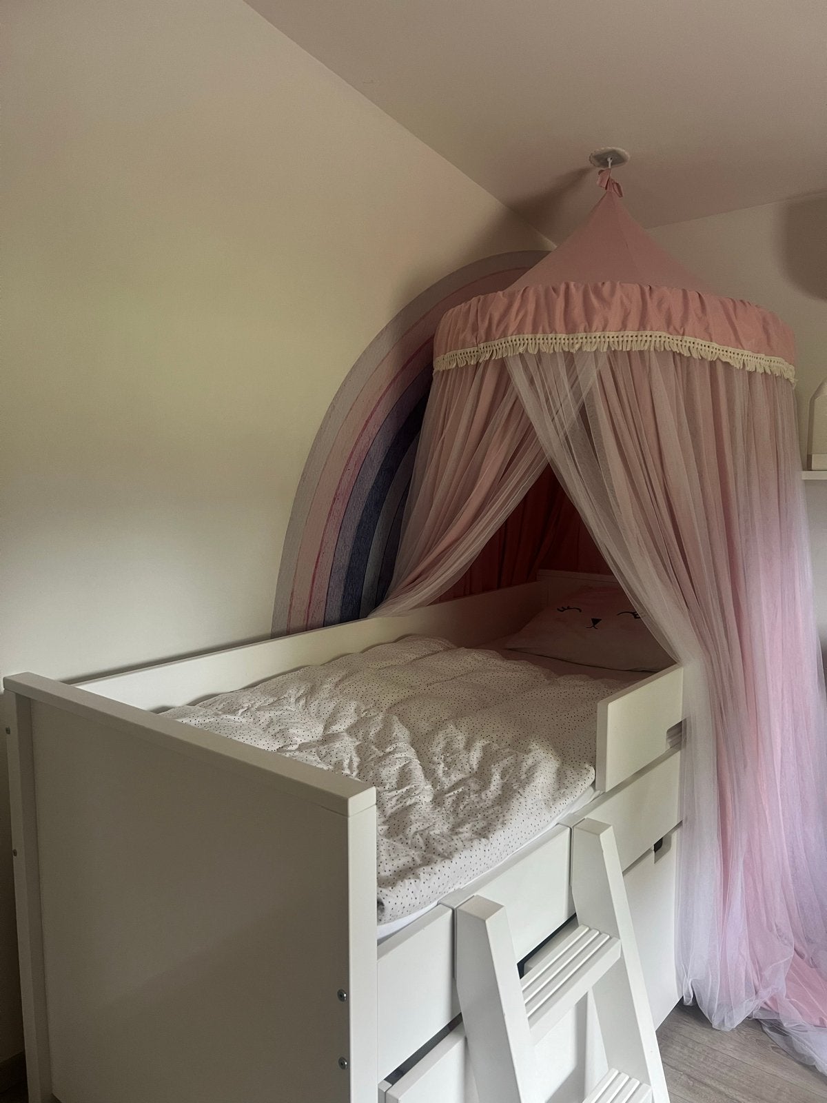 Luxe roze klamboe, 100cm doorsnede, Gebruikt, Ophalen of Verzenden, Ophangbaar, Klamboe