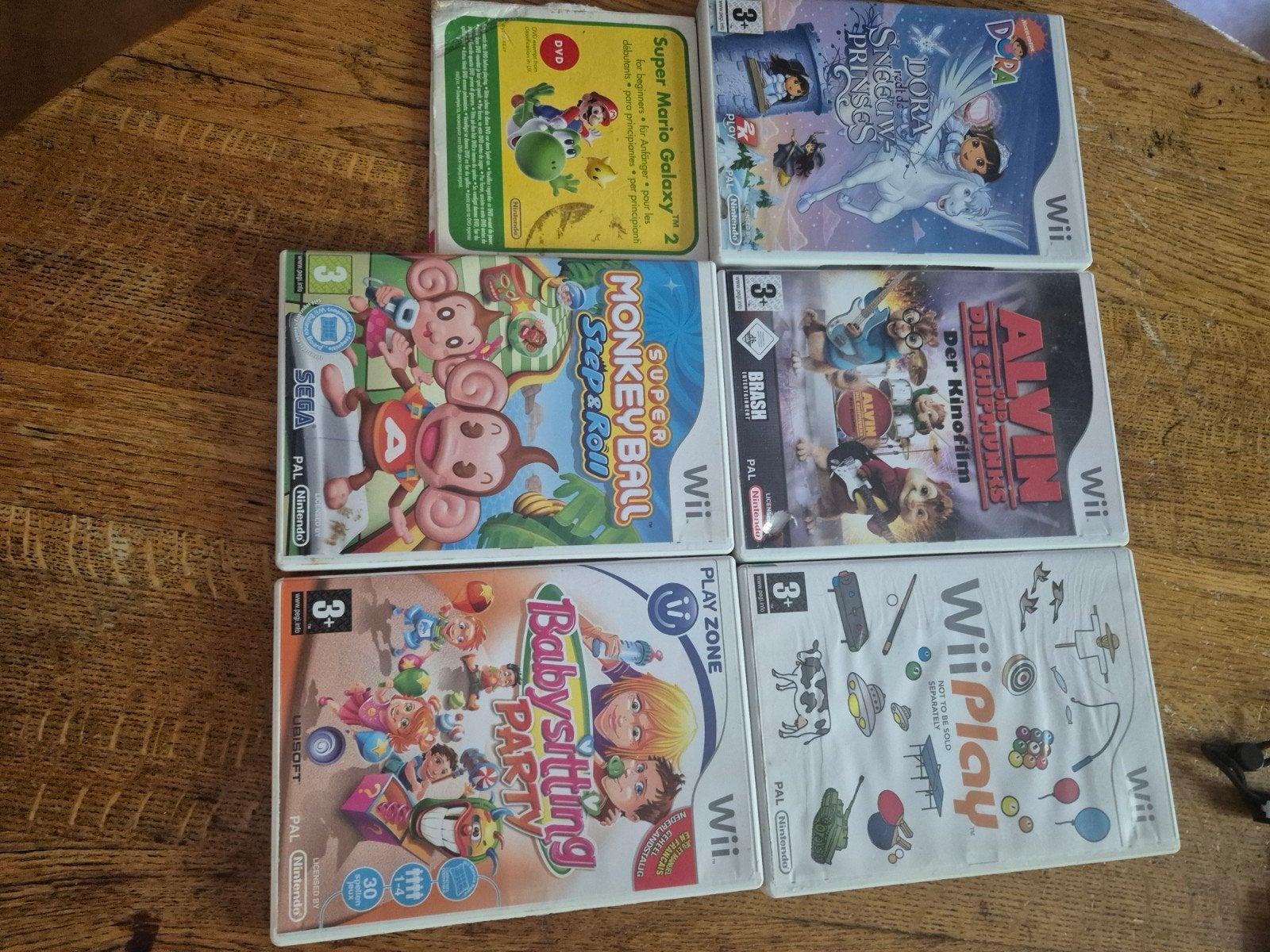 Wii Spellen Bundel: Super Mario, Monkey Ball, Dora & Meer!, 3 spelers of meer, Verzenden, Gebruikt, Vanaf 3 jaar