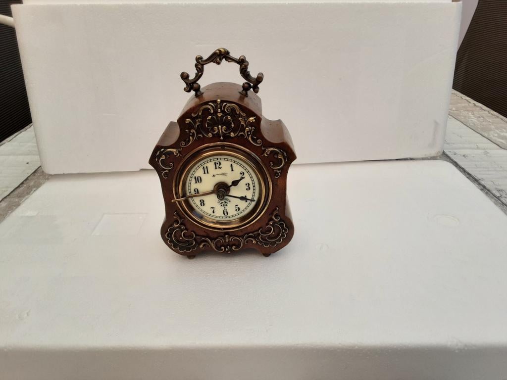 Lenzkirch wekker notenhout vaste prijs 180 euro, Antiek en Kunst, Antiek | Klokken, Ophalen of Verzenden