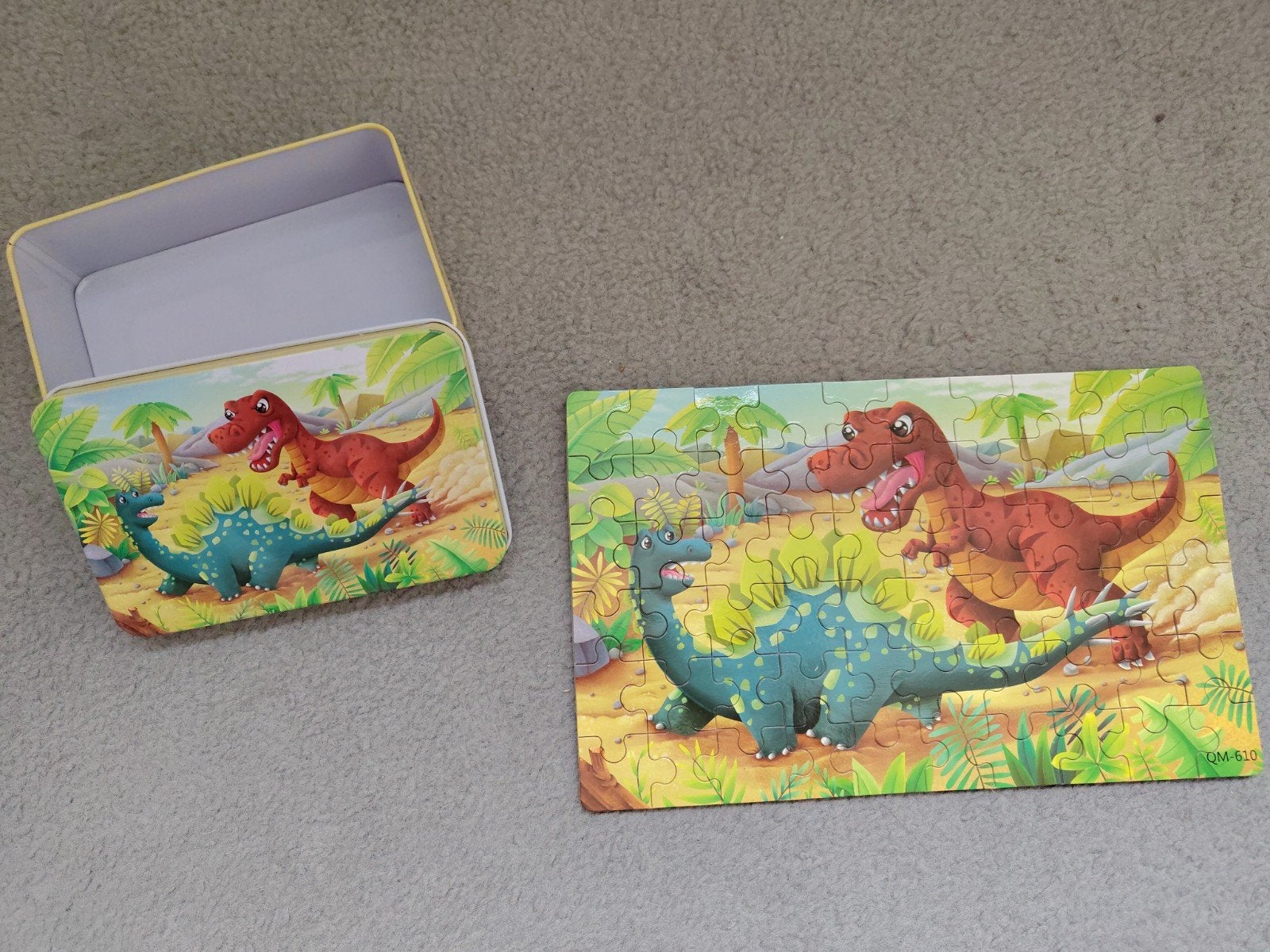 Dino puzzel 60 stukjes, Ophalen of Verzenden, Meer dan 50 stukjes, Zo goed als nieuw, 4 tot 6 jaar