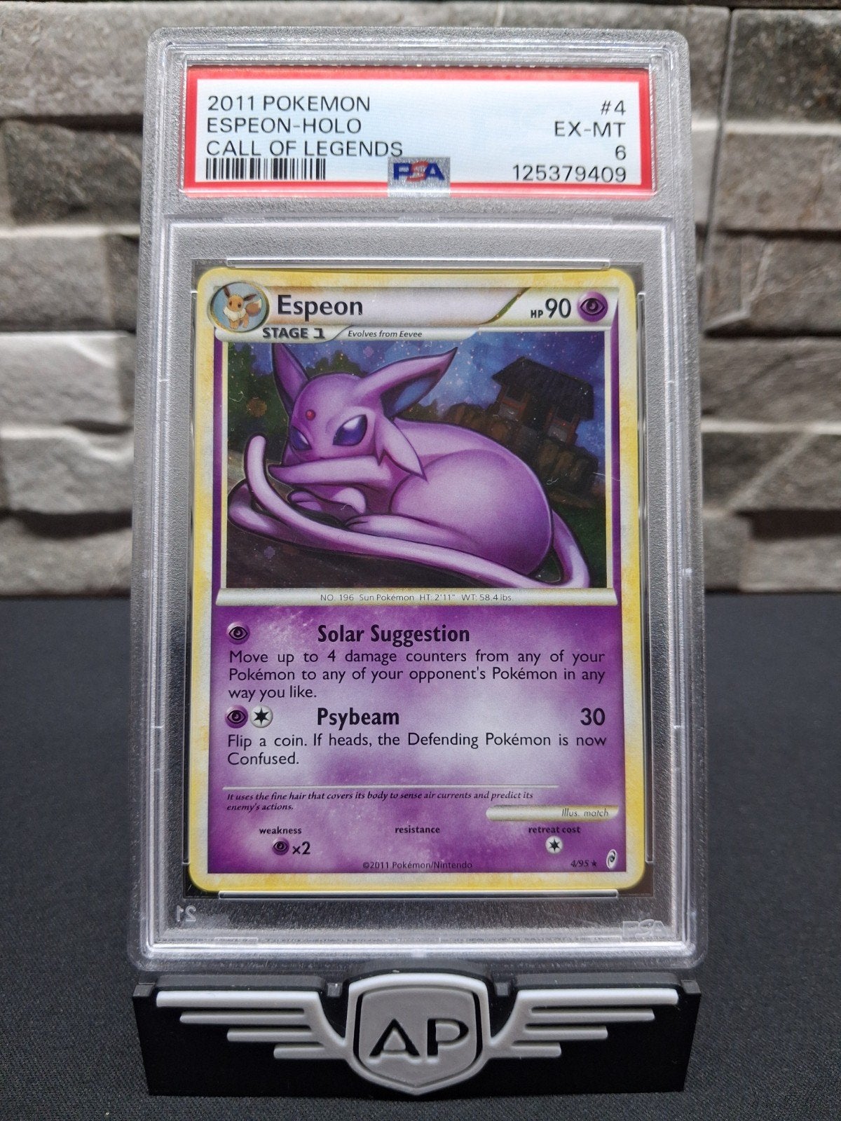 2011 Pokémon Espeon Holo Call of Legends PSA 6 EX-MT, Hobby en Vrije tijd, Verzamelkaartspellen | Pokémon, Ophalen of Verzenden