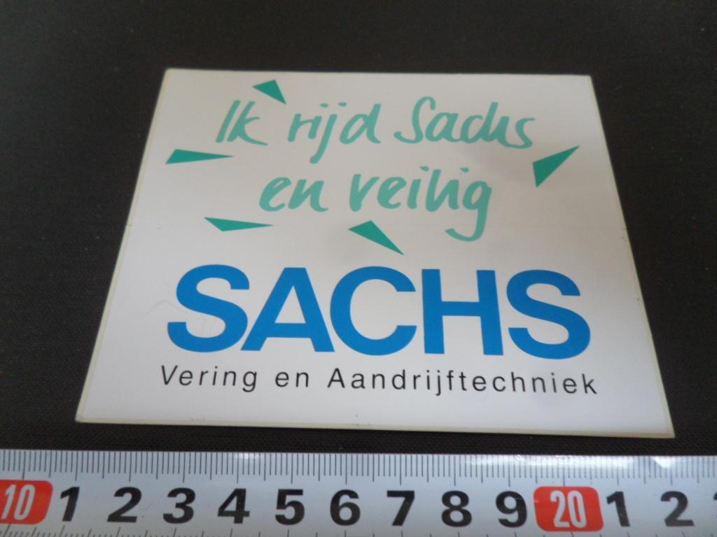 sticker Ik rijd SACHS en veilig Vering en Aandrijftechniek, Ophalen, Zo goed als nieuw