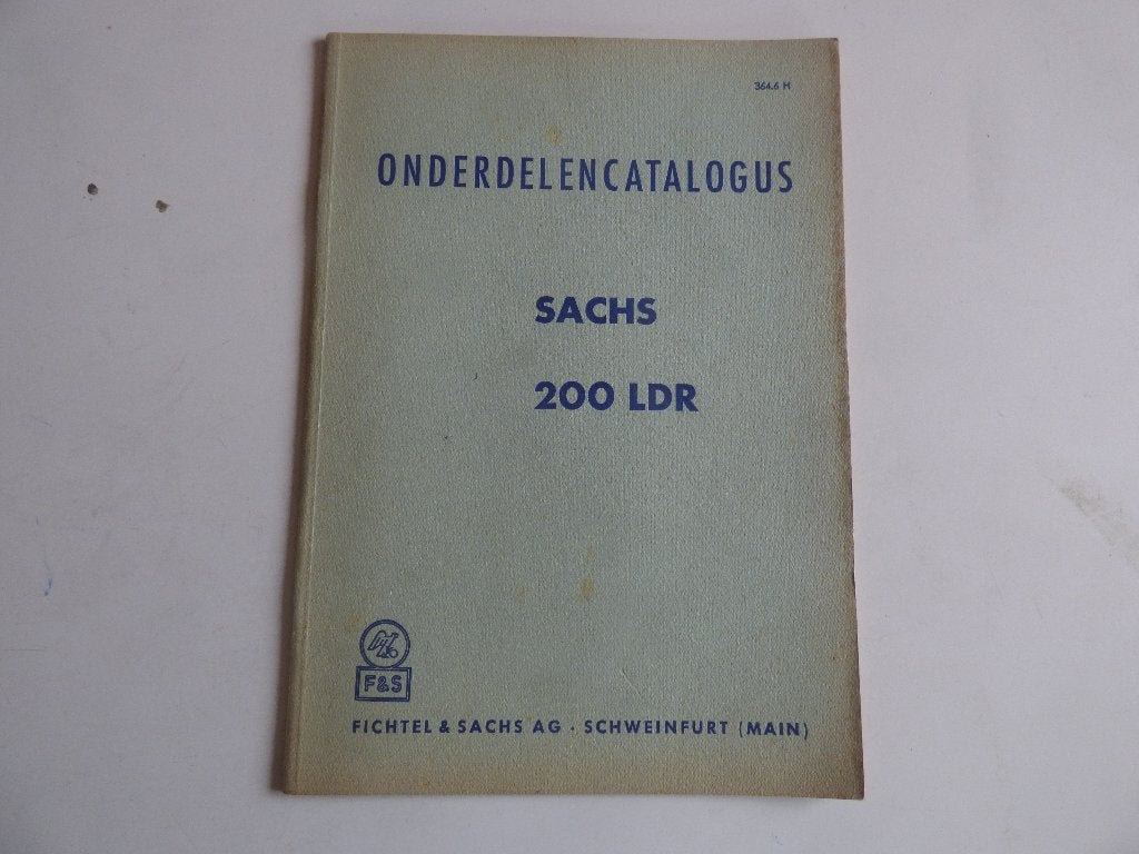 SACHS 200 LDR ONDERDELENLIJST 364.6 H, Ophalen of Verzenden, Overige merken