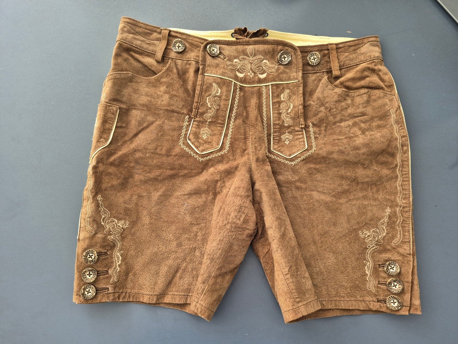 Landhaus Lederhose dames, maat 36, middenbruin, Kleding | Dames, Broeken en Pantalons, Ophalen of Verzenden, Zo goed als nieuw