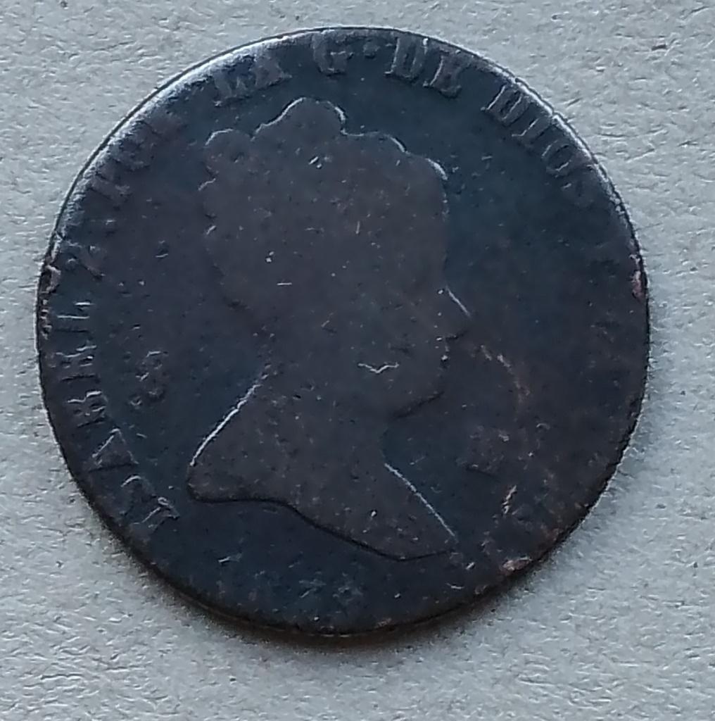 Spanje, 8 maravedis  1839?, Ophalen of Verzenden, Overige landen, Losse munt