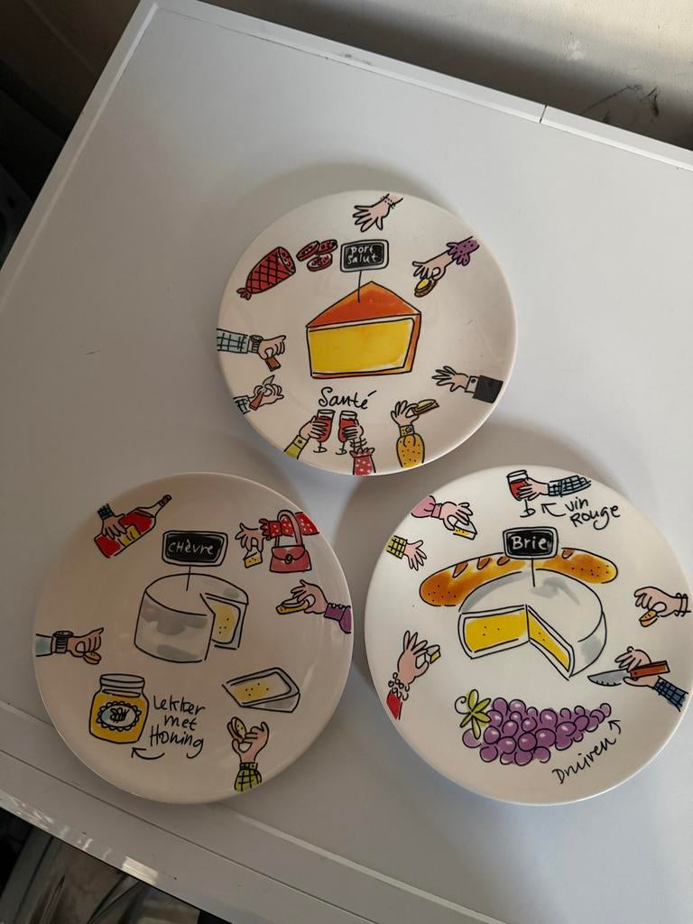 Blond Amsterdam Kaas Bordjes - Set van 3, Blond Amsterdam, Ophalen of Verzenden, Zo goed als nieuw, Bord(en)