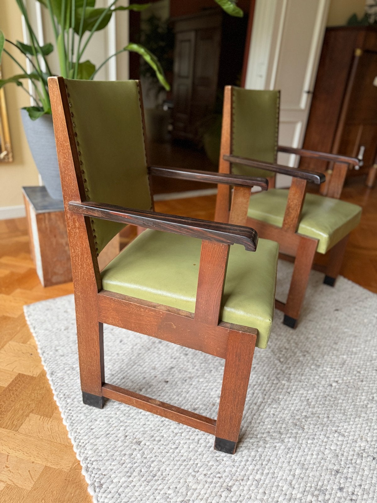 Amsterdamse School stoelen (palissander/eiken, Ophalen