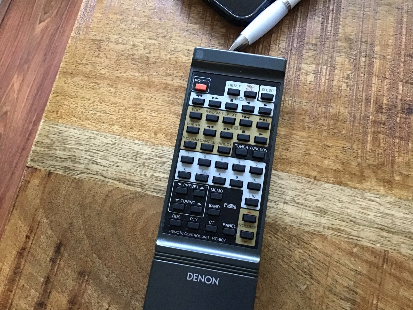 Denon RC-807 Afstandsbediening - Origineel en Gebruikt, Ophalen of Verzenden, Gebruikt, Origineel, Receiver of Versterker