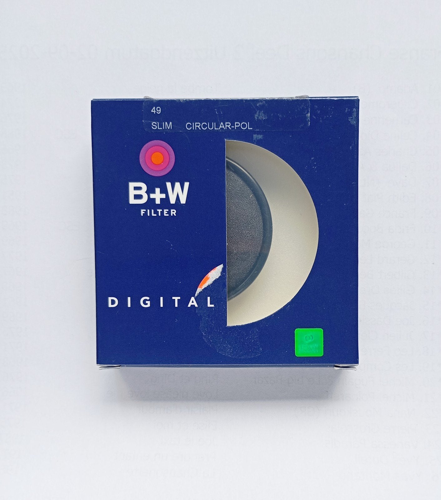 B+W 49ES SLIM CIRCULAR POLARIZER, Audio, Tv en Foto, Fotografie | Filters, Minder dan 50 mm, Overige typen, B+W, Ophalen of Verzenden