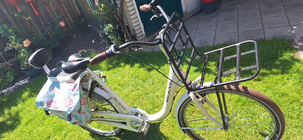 Moederfiets met 2 zitjes en windscherm, Gebruikt, Versnellingen, 50 tot 53 cm, Ophalen