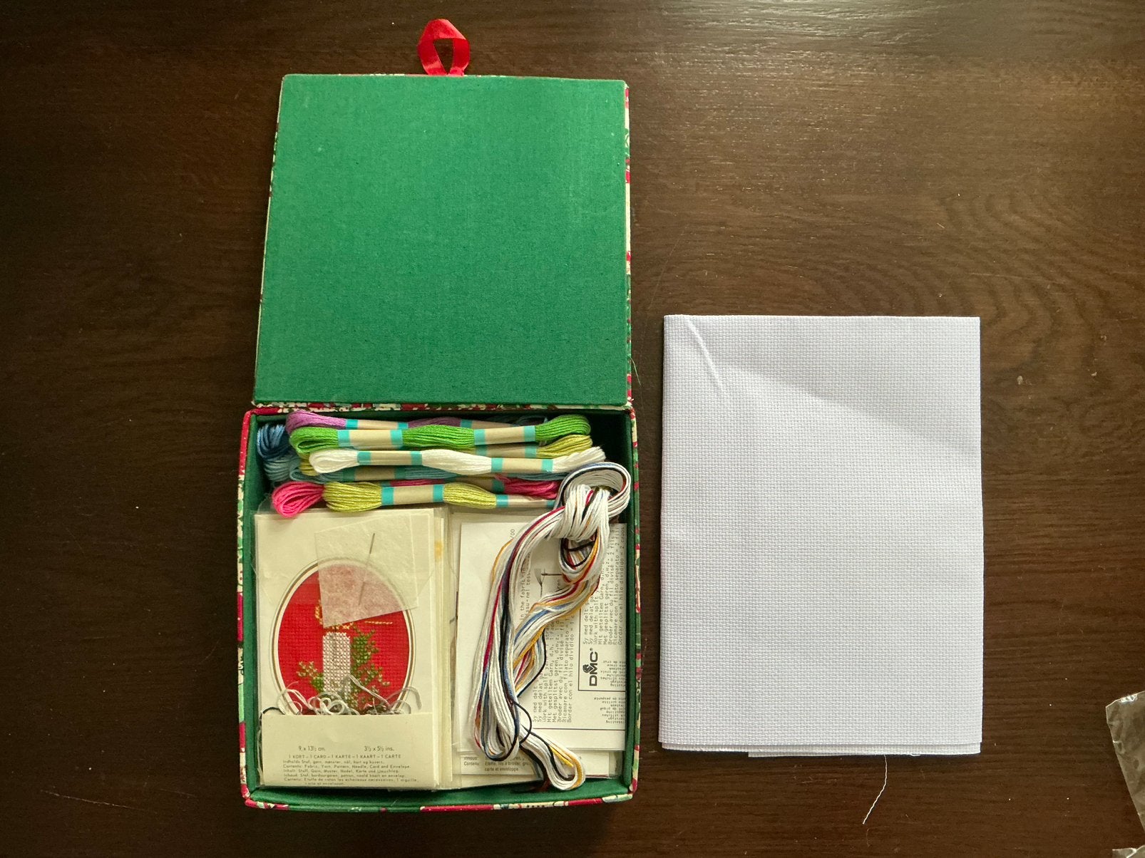 Borduren kerst. 🎄 🪡 🧵 🕯️ 🎅, Ophalen of Verzenden, Gebruikt, Borduurpakket
