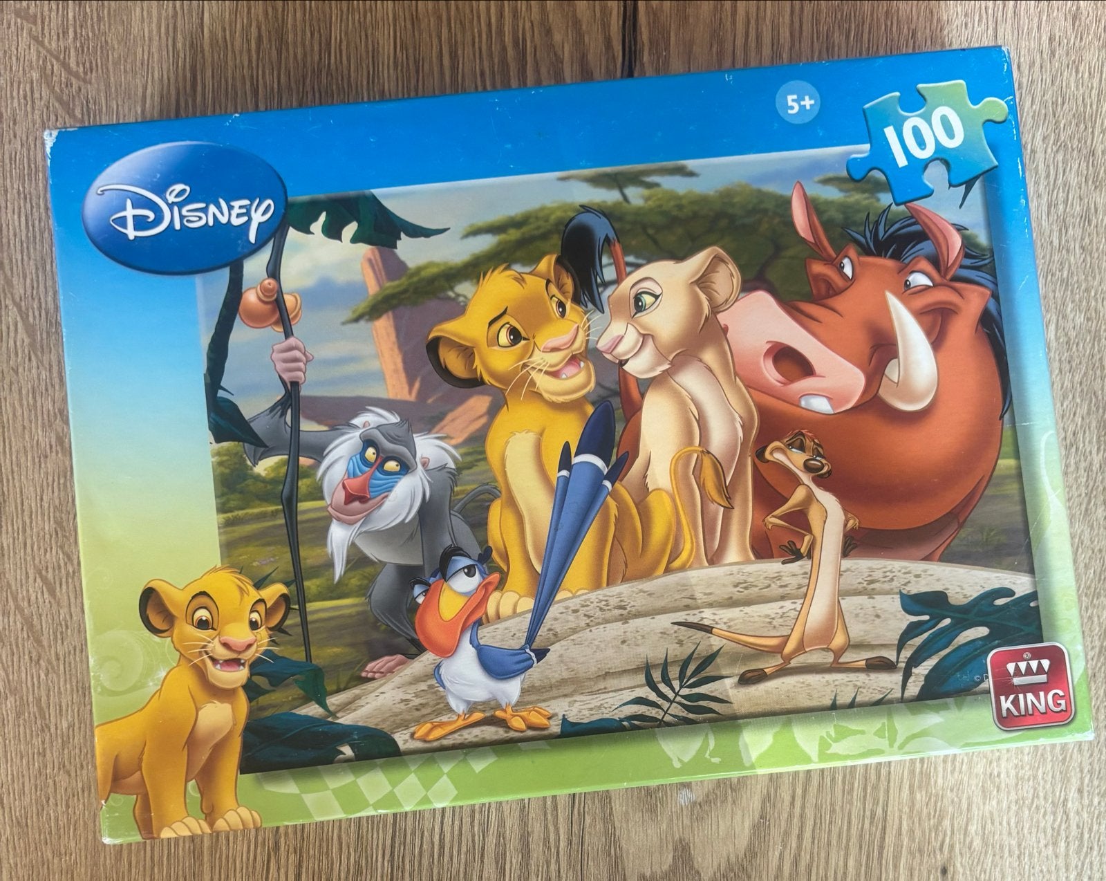 Disney Leeuwenkoning Puzzel 100 stukjes, Ophalen of Verzenden, Meer dan 50 stukjes, Zo goed als nieuw, 6 jaar of ouder