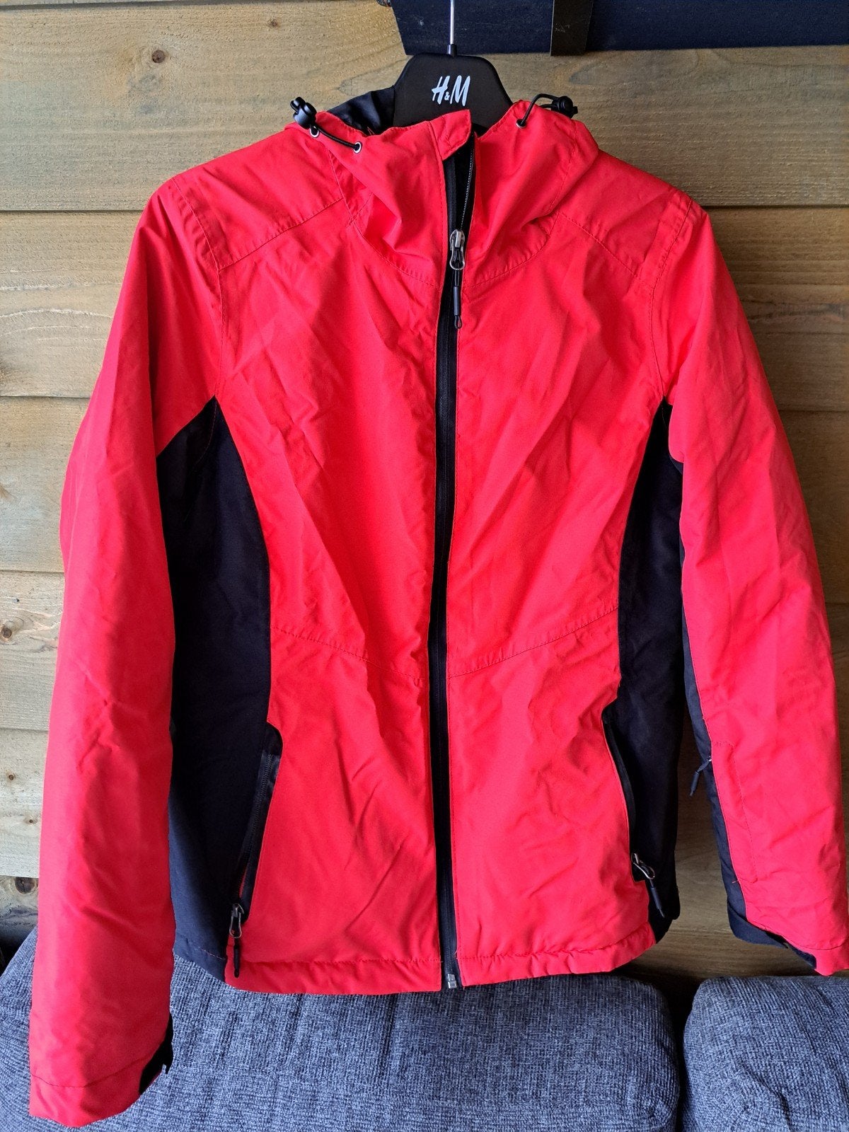 Crivit ski-jas / winterjas rood met zwart, maat S/M, Kleding | Dames, Ophalen of Verzenden, Jack, Maat 36 (S), Crivit