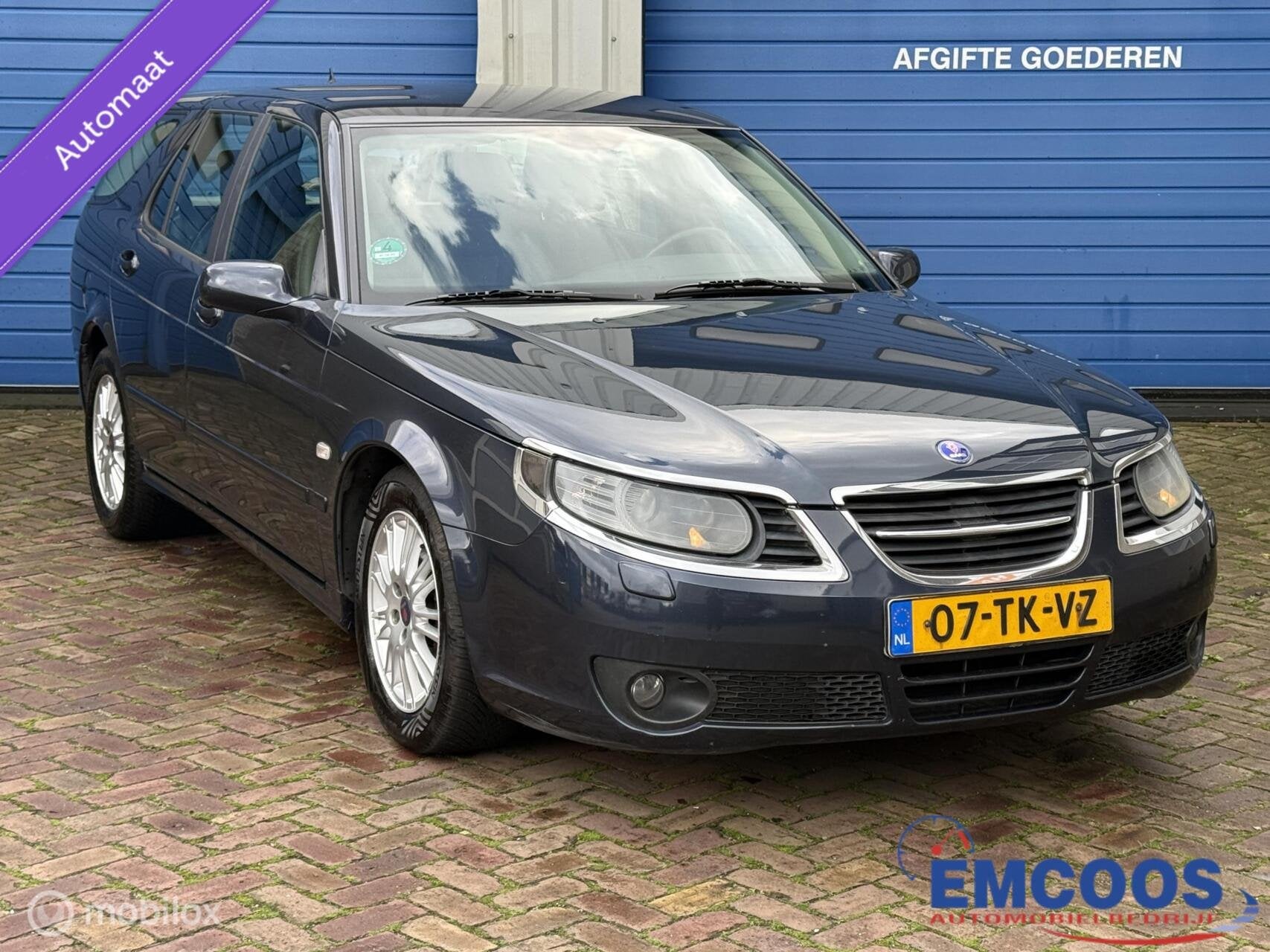 Saab 9-5 Estate 2.0t Vector * Airco * Automaat * Cruise Cont, Auto's, 4 cilinders, 150 pk, Blauw, 93 €/maand