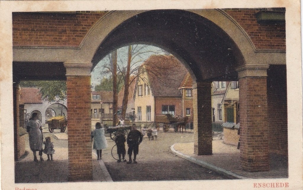 Enschede, Padmos, Wijk, Kinderen., Verzenden, Voor 1920, Gelopen, Overijssel