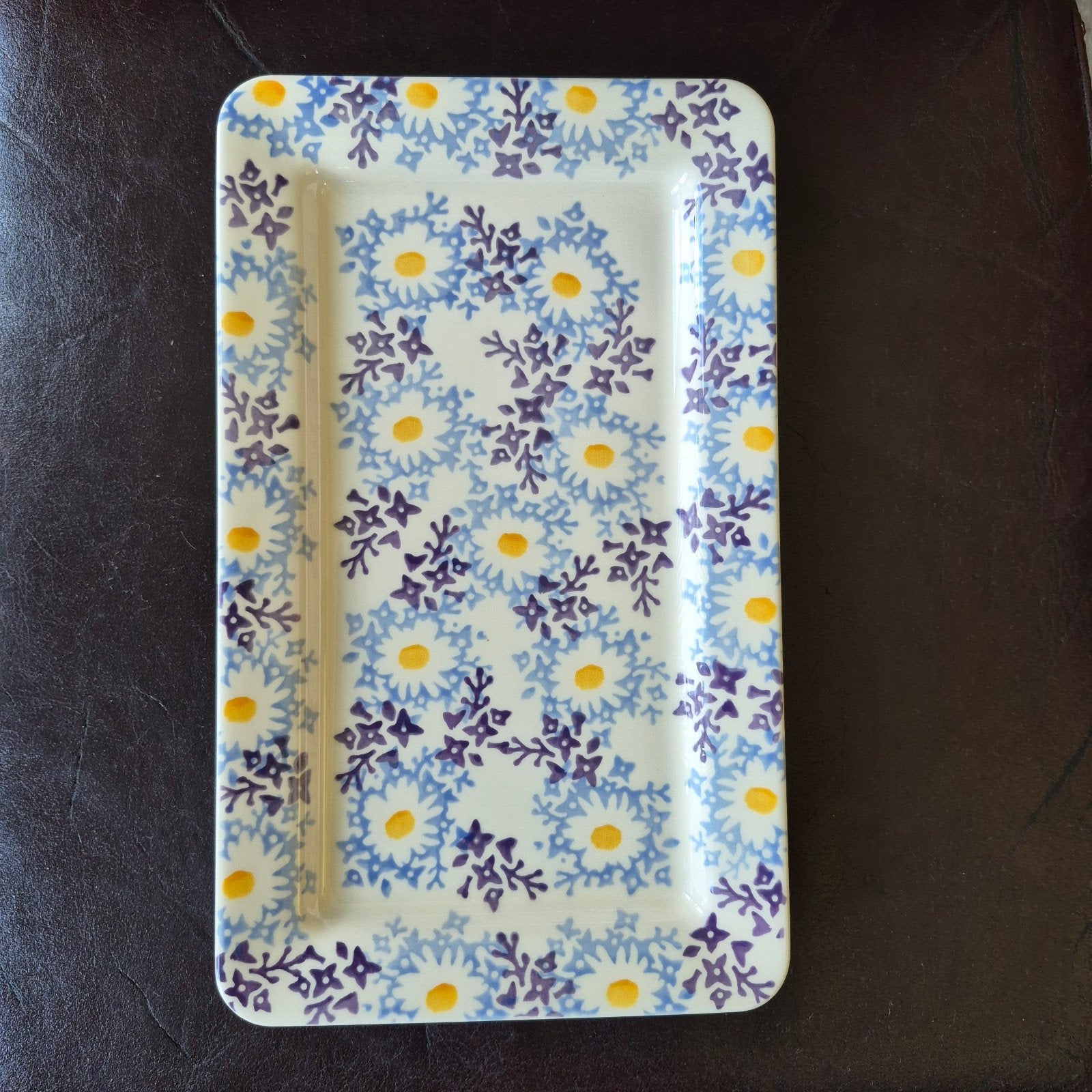 Emma Bridgewater langwerpige serveerschaal Blue Daisy nieuw, Nieuw, Ophalen of Verzenden, Schaal of Schalen, Emma Bridgewater